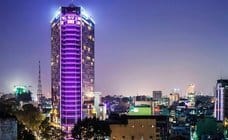 ariel shot of pullman hotel in saigon